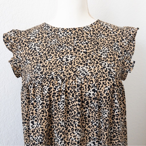ASOS Design Leopard Print Tiered Maxi Dress Women’s Size 6 - Picture 5 of 9